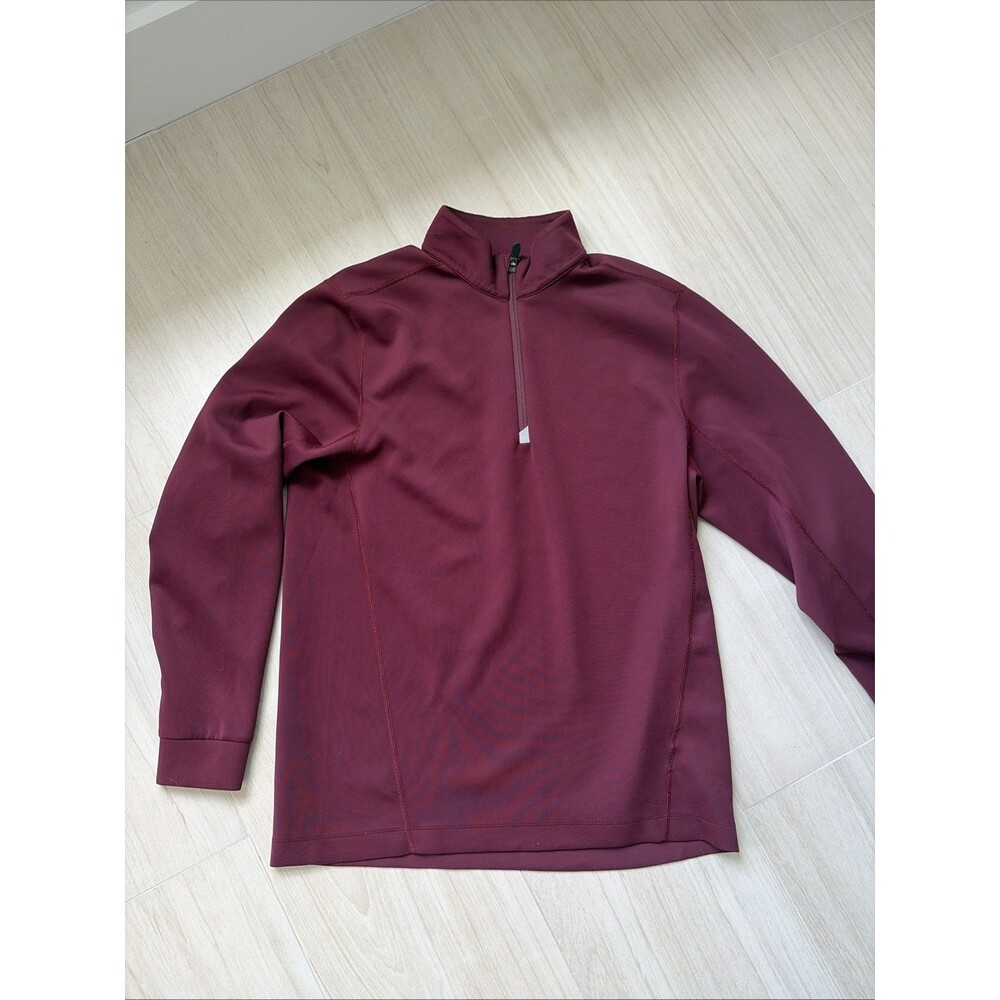 Cutter & Buck Maroon Quarter Zip Pullover Mens Med Stretch Performance Golf